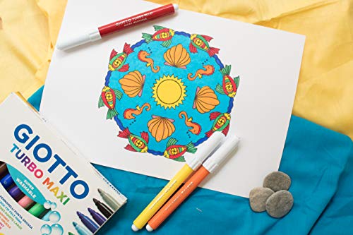 Pennarelli Giotto Turbo Maxi - Barattolo Set 48 Colori a Punta larga
