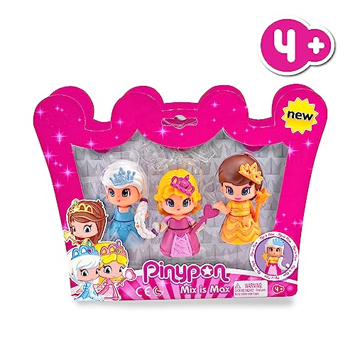 Pinypon Principesse, Set con 3 Bamboline - Famosa