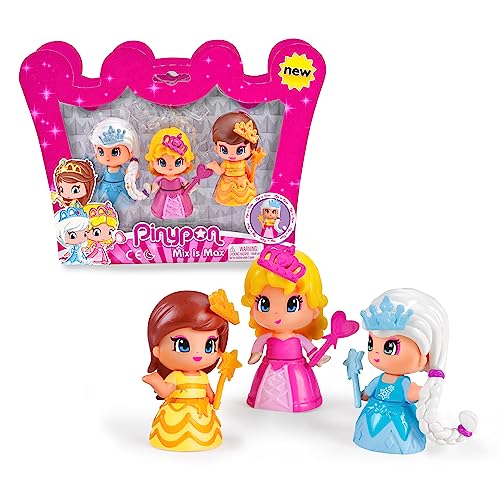 Pinypon Principesse, Set con 3 Bamboline - Famosa