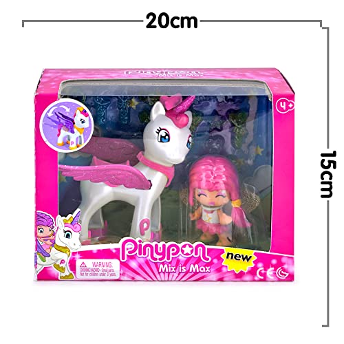 Pinypon Unicorno volante con bambolina, da 4 anni - Famosa