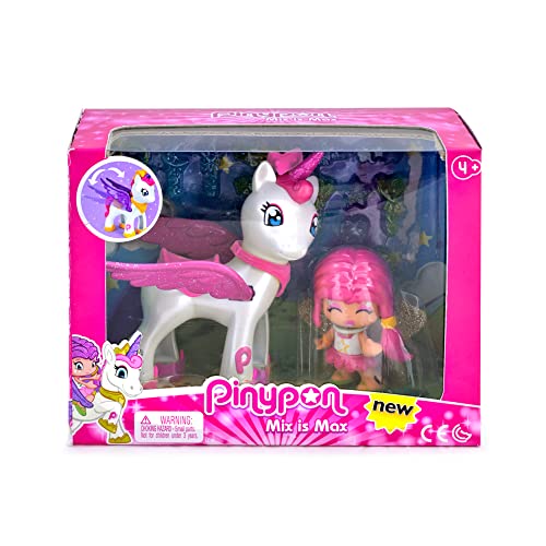 Pinypon Unicorno volante con bambolina, da 4 anni - Famosa