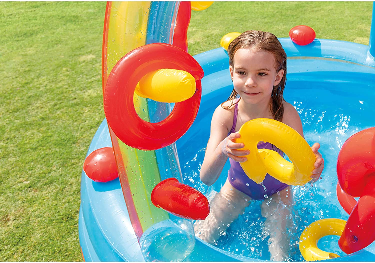 Piscina gonfiabile bambini con scivolo