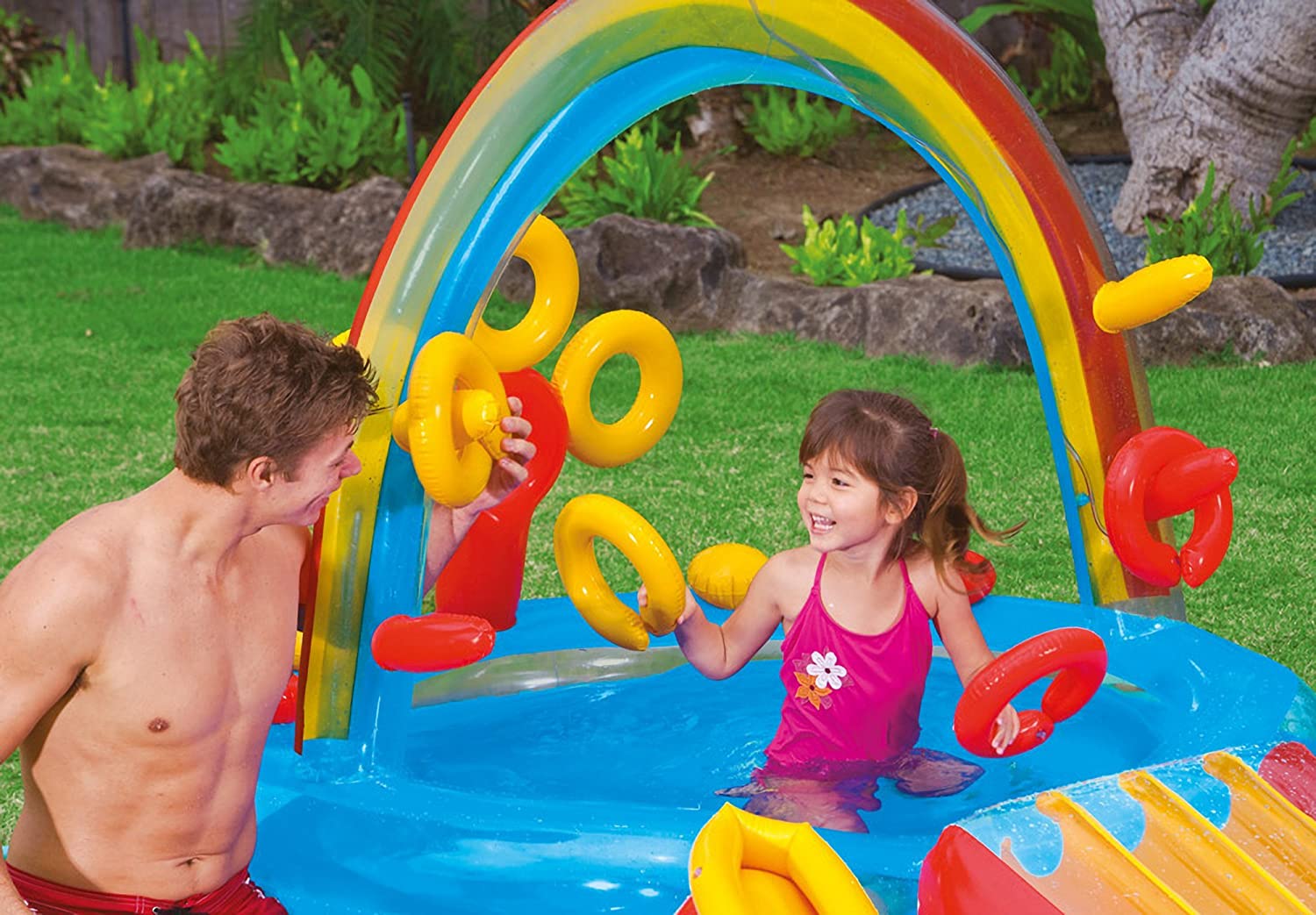 Piscina gonfiabile bambini con scivolo
