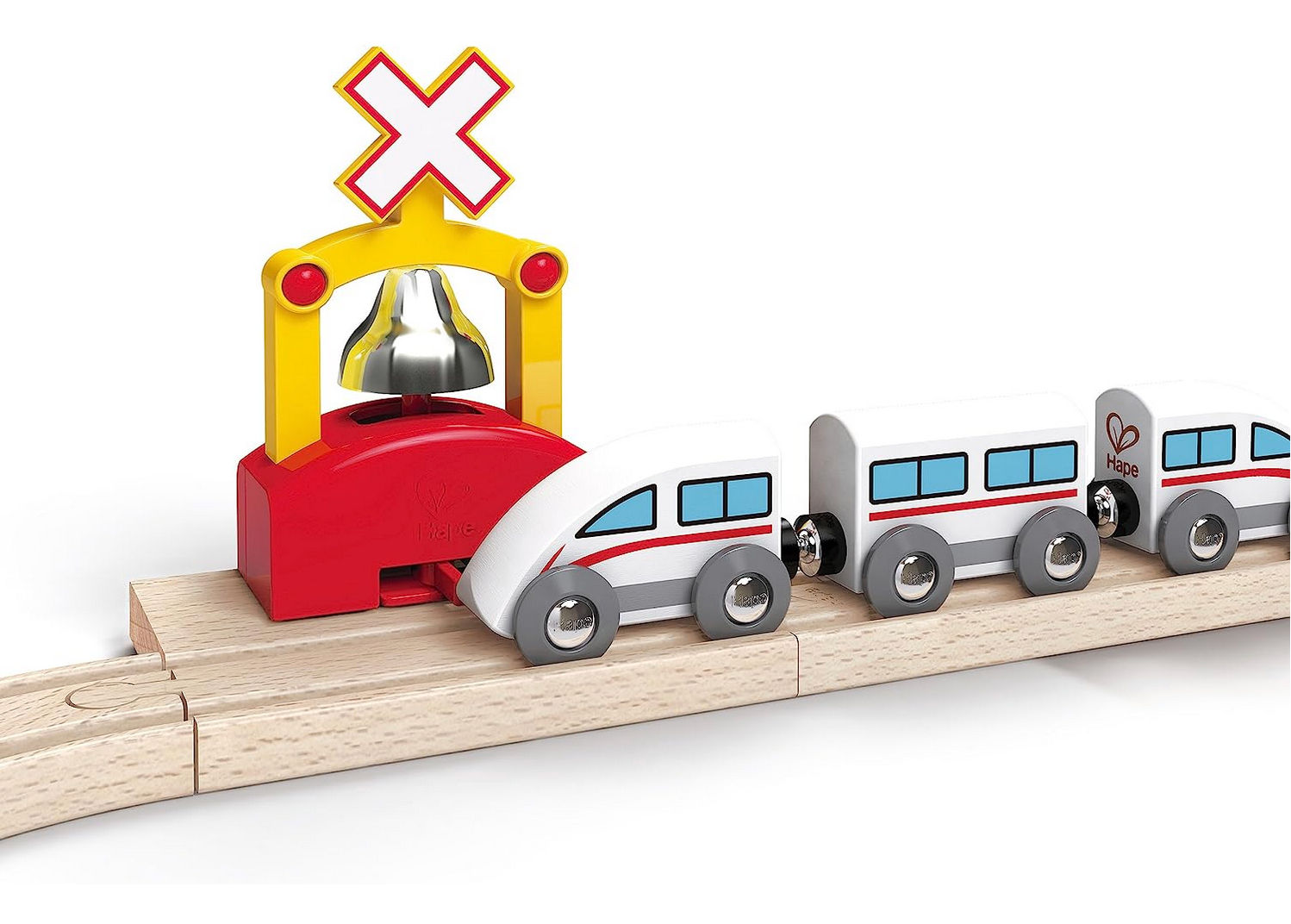 Pista trenino legno + Campanella Automatica