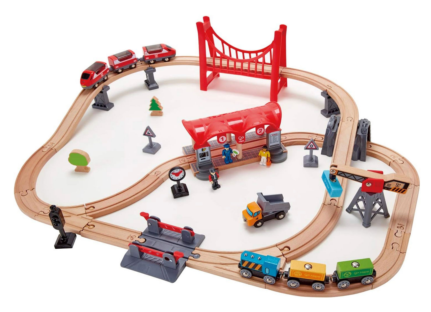 Pista Trenino Legno e Campanella Automatica - Hape E3730