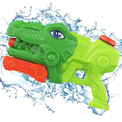 Pistola d'Acqua T-Rex per Bambini, a Lungo Raggio da 8-10m, Giochi da Spiaggia e da Esterno