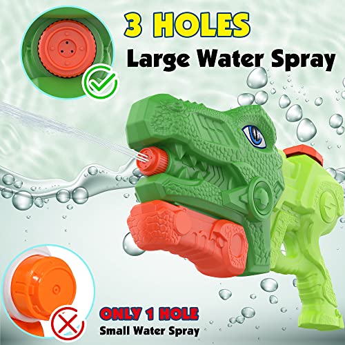 Pistola d'Acqua T-Rex per Bambini, a Lungo Raggio da 8-10m, Giochi da Spiaggia e da Esterno