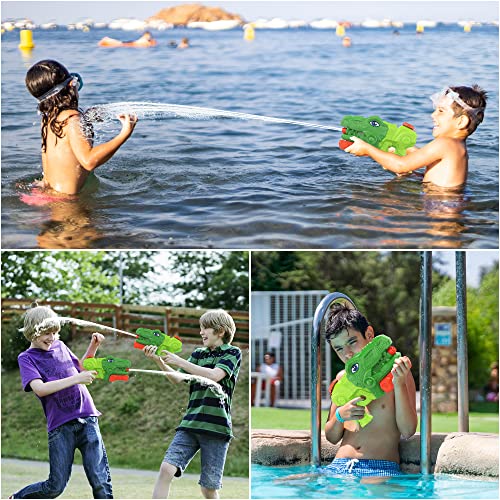Pistola d'Acqua T-Rex per Bambini, a Lungo Raggio da 8-10m, Giochi da Spiaggia e da Esterno