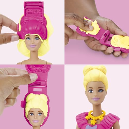 Play-Doh - Barbie Set Balze e Fiocchi, gioco di pasta modellabile e acconciature