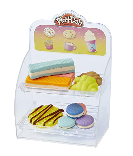 Play-Doh, Kitchen Creations, La Caffetteria Super Colorata, playset con 20 Accessori e 8 vasetti di Pasta modellabile