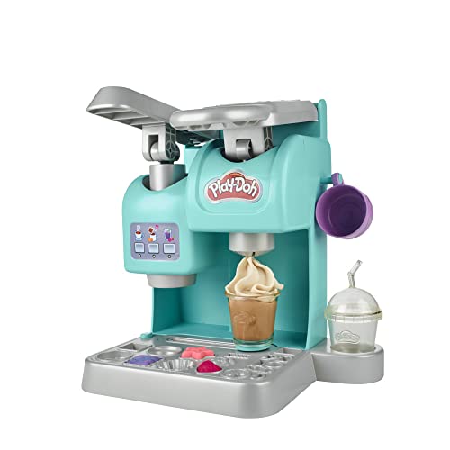 Play-Doh, Kitchen Creations, La Caffetteria Super Colorata, playset con 20 Accessori e 8 vasetti di Pasta modellabile