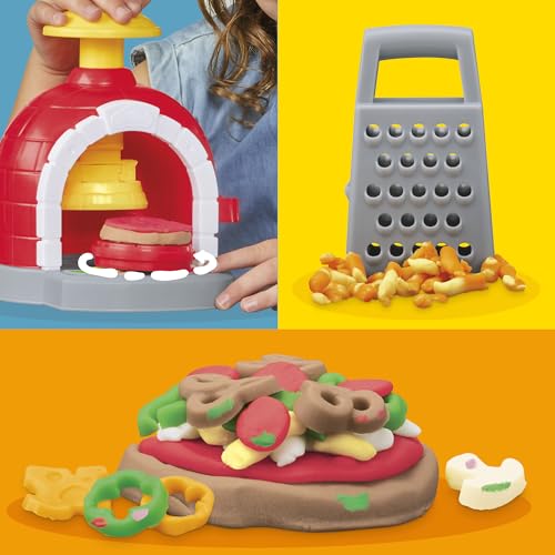 Play-Doh Kitchen Creations - La Pizzeria - Kit di pasta modellabile per bambini da 3 anni in su