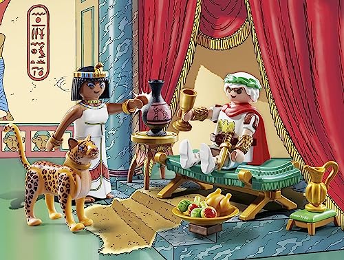 PLAYMOBIL Asterix 71270 Cesare e Cleopatra con il Leopardo