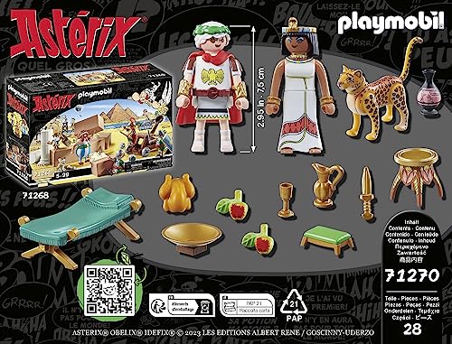 PLAYMOBIL Asterix 71270 Cesare e Cleopatra con il Leopardo