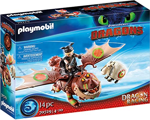 Dragon Racing Playmobil, Gambedipesce e Muscolone, da 4 Anni - 70729 DreamWorks