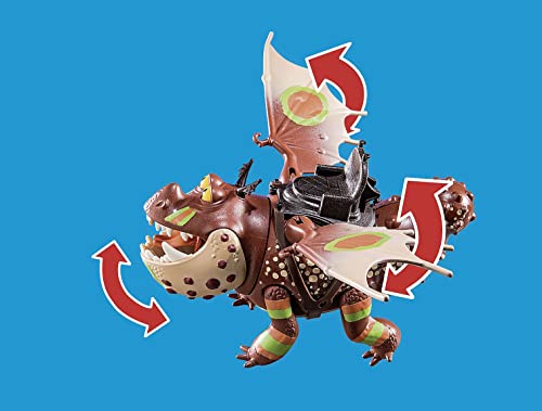 Dragon Racing Playmobil, Gambedipesce e Muscolone, da 4 Anni - 70729 DreamWorks