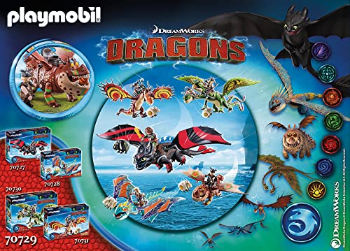 Dragon Racing Playmobil, Gambedipesce e Muscolone, da 4 Anni - 70729 DreamWorks