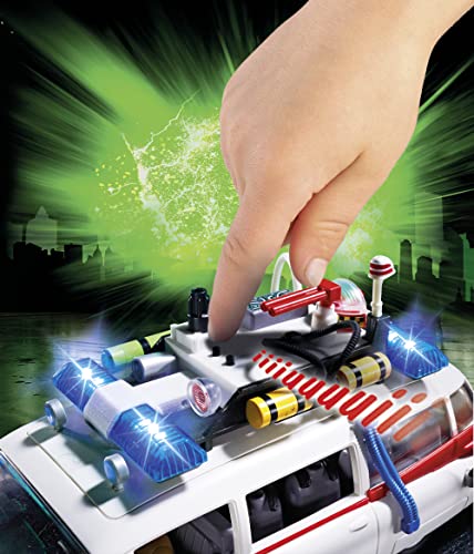 PLAYMOBIL Ghostbusters 9220, Ecto-1 con luci e Suoni, dai 6 Anni