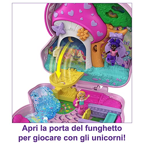 Polly Pocket - La Foresta dell'Unicorno con 2 bamboline e accessori