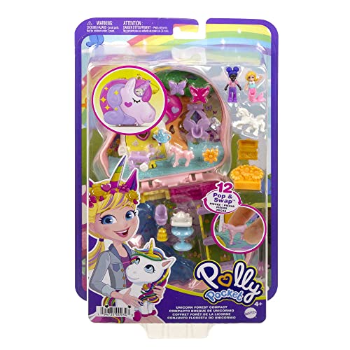 Polly Pocket - La Foresta dell'Unicorno con 2 bamboline e accessori