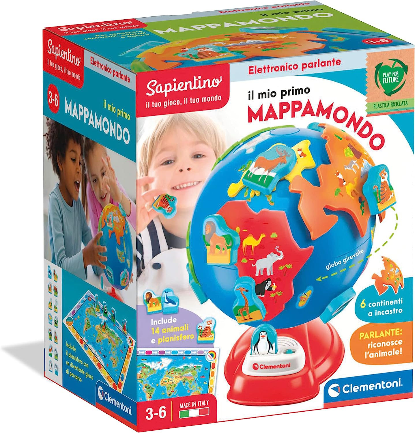 Primo Mappamondo interattivo Clementoni - Linea Sapientino