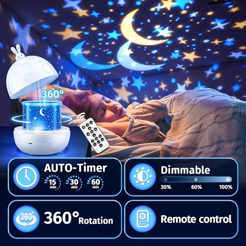 Proiettore di Stelle Soffitto Bambini, connessione Bluetooth e Musica