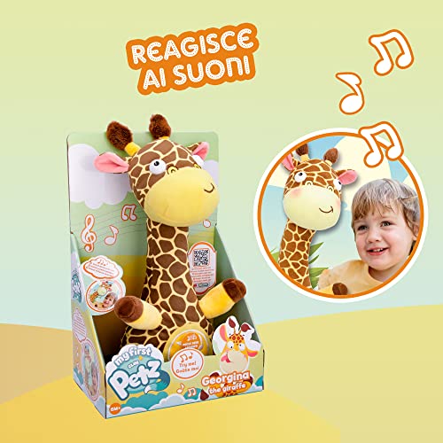 Pupazzo interattivo Georgina La Giraffa, Peluche che Canta, Balla e Risponde ai Suoni, da 2 anni - My Fisrt Club Petz