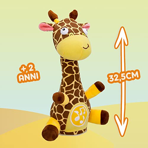 Pupazzo interattivo Georgina La Giraffa, Peluche che Canta, Balla e Risponde ai Suoni, da 2 anni - My Fisrt Club Petz