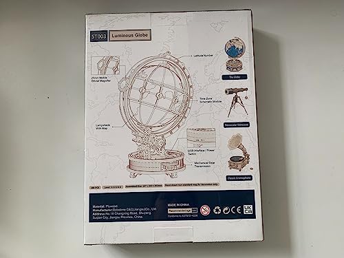 Puzzle 3D Mappamondo in legno - Robotime
