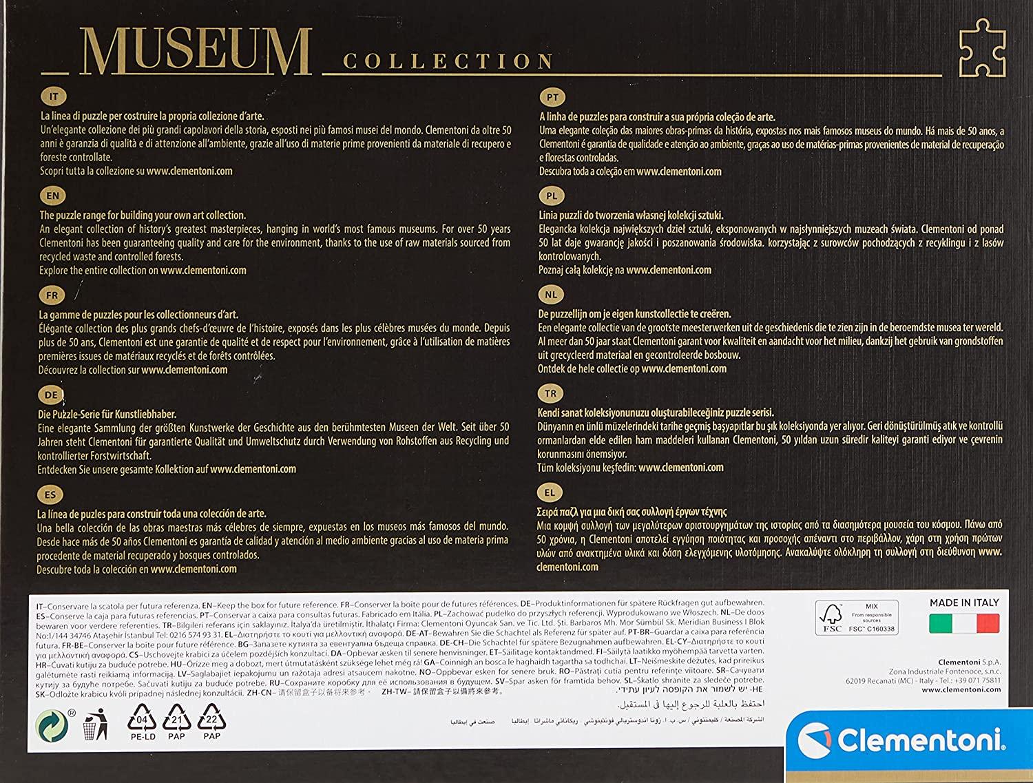 Puzzle Clementoni 1000 pezzi - Museum Va Gogh