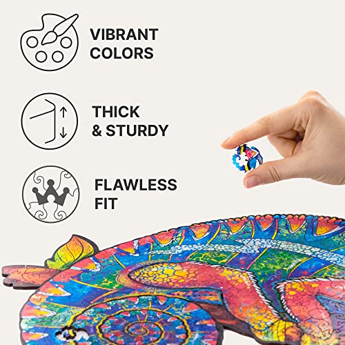 Puzzle di Legno 700 pezzi - Camaleonte 46x68 cm