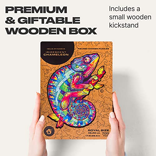 Puzzle di Legno 700 pezzi - Camaleonte 46x68 cm
