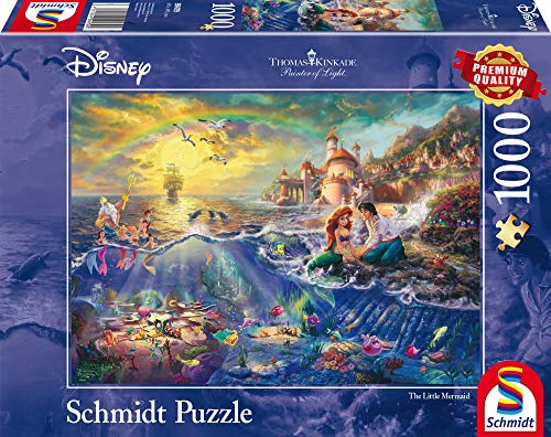 Puzzle la Sirenetta, Thomas Kinkade 1000 pezzi, 69 x 49 cm da 12 anni - Schmidt