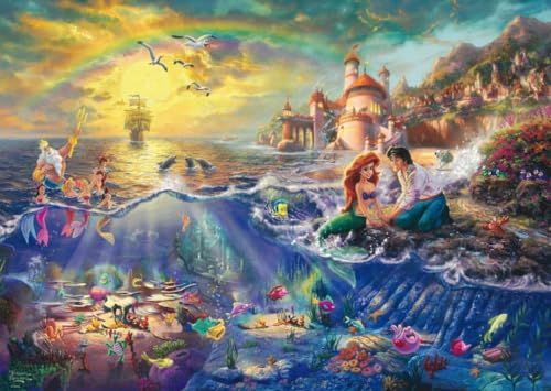Puzzle la Sirenetta, Thomas Kinkade 1000 pezzi, 69 x 49 cm da 12 anni - Schmidt