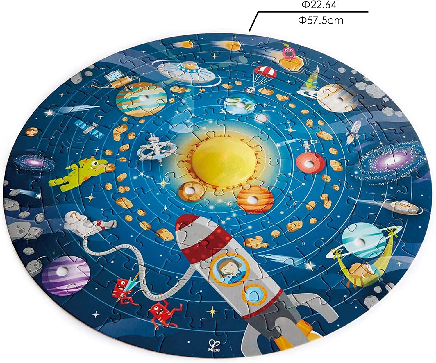 Puzzle Sistema Solare con Led - Hape - immagine 1
