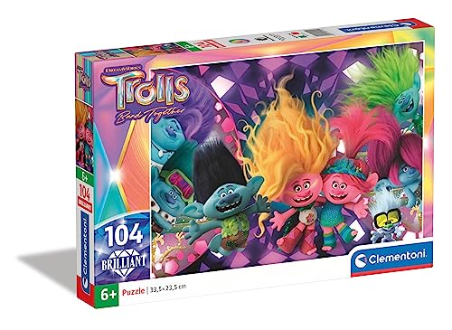 Puzzle Trolls 3 Clementoni - 104 Pezzi per bambini da 6 Anni