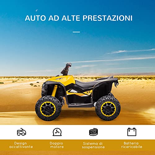 Quad Elettrico per Bambini, doppio motore 12V - Homcom