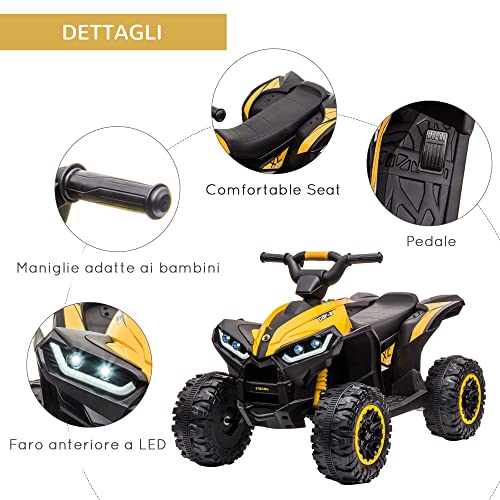 Quad Elettrico per Bambini, doppio motore 12V - Homcom