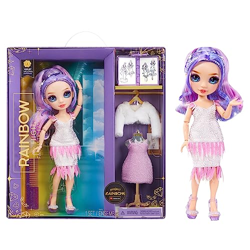 Rainbow High Violet Willow, Bambola con accessori alla moda da 4 anni - Fashion Dolls