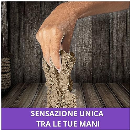 Sabbia Cinetica Playset Caccia al Tesoro dei Pirati, con 567gr di Sabbia Magica e 9 Tesori Nascosti
