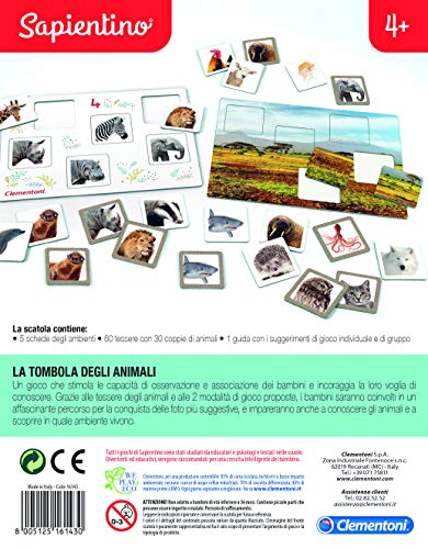 Sapientino Tombola degli Animali, gioco educativo da 5 anni - Clementoni