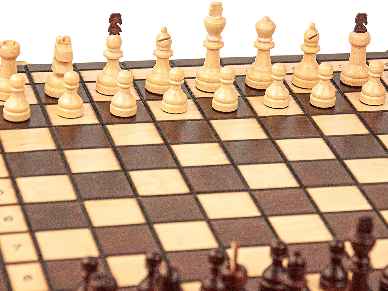 Scacchiera in legno pieghevole da viaggio