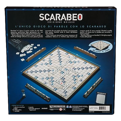 Scarabeo Deluxe 60° Anniversario, Gioco da Tavolo Spin Master Editrice Giochi