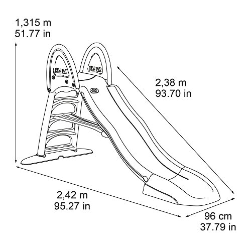 Scivolo XXL con innesto per l'Acqua, max 30 kg - Feber