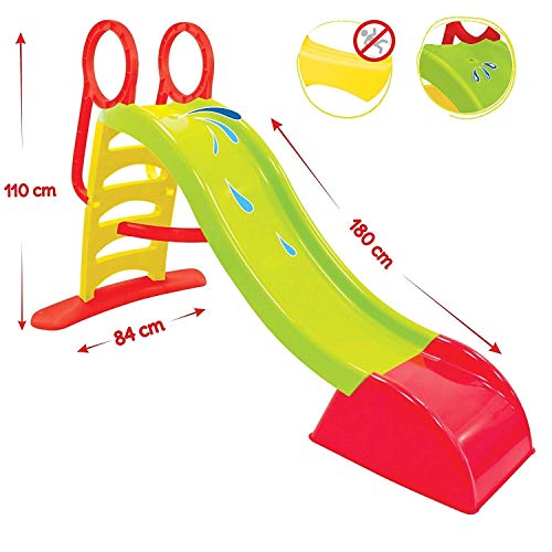 Scivolo per bambini con innesto acqua.  In plastica 180x78x110cm. Tenuta massima 50kg - Sport One