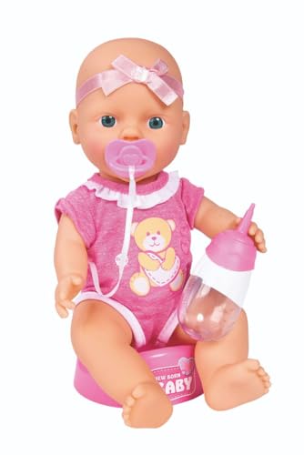 Simba Bambola New Born Baby con accessori e certificato di nascita, 30 cm, da 3+ anni