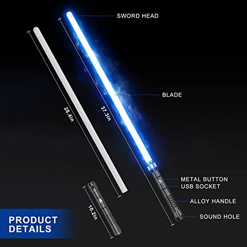 Spada Laser LED, Cavalieri Jedi, 11 Colori Ricarica USB