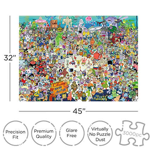 Spongebob puzzle gigante di 3000 pezzi, dimensioni 1150mm x 820mm - Squarepants