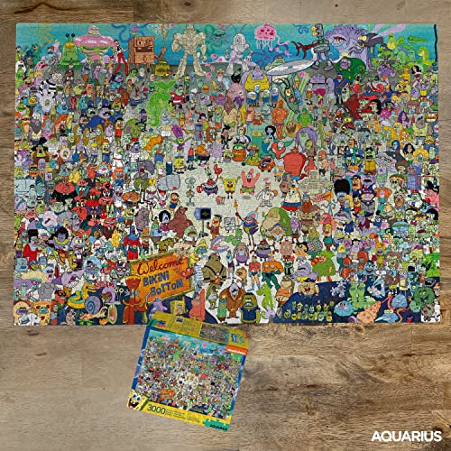 Spongebob puzzle gigante di 3000 pezzi, dimensioni 1150mm x 820mm - Squarepants
