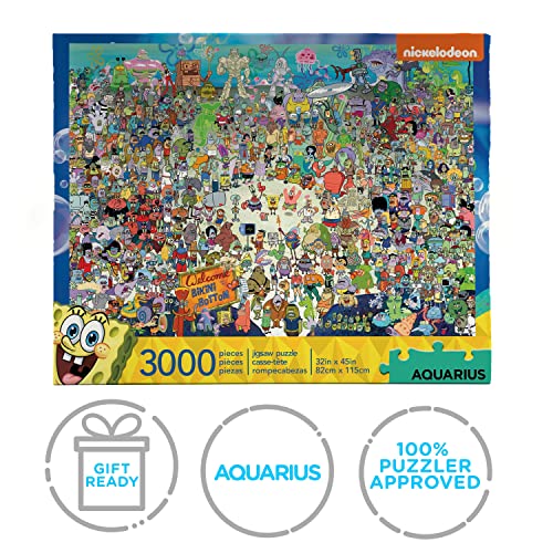 Spongebob puzzle gigante di 3000 pezzi, dimensioni 1150mm x 820mm - Squarepants